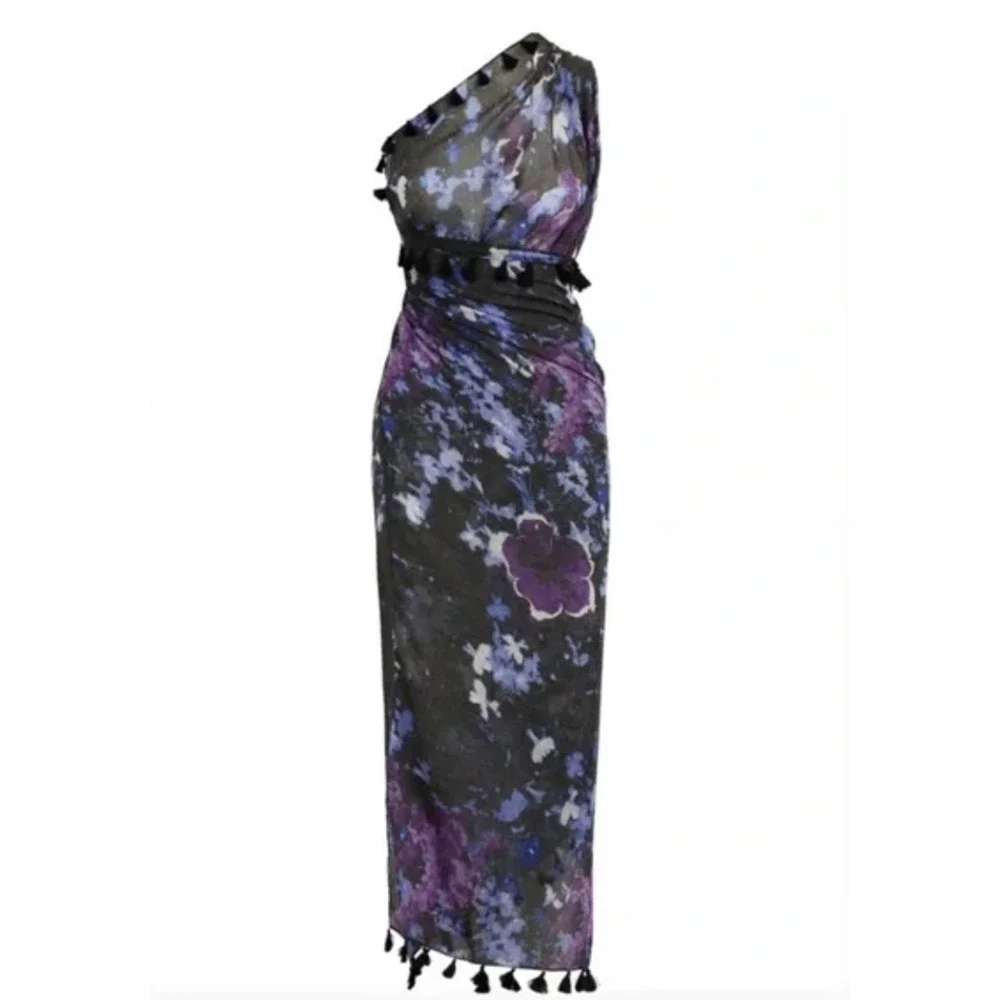 Peter Som Dream Floral Sarong One Size Meteorite Swim Cover-Up Dress‎ Wrap